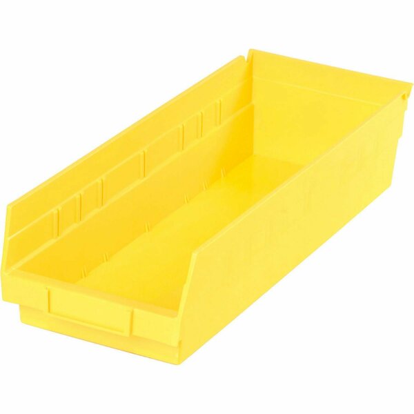 Global Industrial Plastic Nesting Storage Shelf Bin 6-5/8inW x 17-7/8inD x 4inH Yellow 184840YL